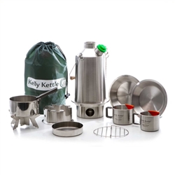 Kelly Kettle BASE CAMP/LARGE STAINLESS STEEL - Ultimate Kit