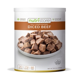 Beef Diced: Freeze-Dried Case of 6