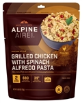 Grilled Chicken with Spinach Alfredo Pasta