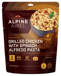 Grilled Chicken with Spinach Alfredo Pasta